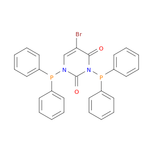 2,4(1H,3H)-Pyrimidinedione, 5-bromo-1,3-bis(diphenylphosphino)-