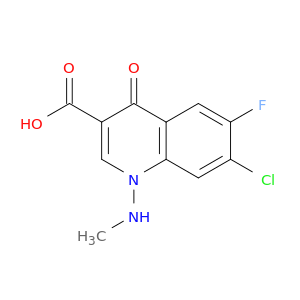 7-氯-6-氟-1,4-二氢-1-(甲基氨基)-4-氧代-3-喹啉羧酸