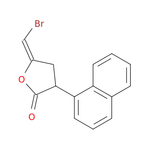 2(3H)-Furanone, 5-(bromomethylene)dihydro-3-(1-naphthalenyl)-, (E)-