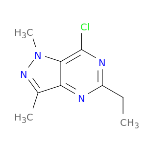1H-Pyrazolo[4,3-d]pyrimidine, 7-chloro-5-ethyl-1,3-dimethyl-