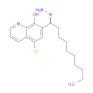 1-Decanone, 1-(5-chloro-8-hydroxy-7-quinolinyl)-, hydrazone