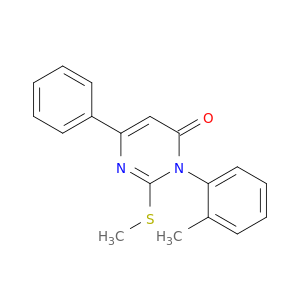 4(3H)-Pyrimidinone, 3-(2-methylphenyl)-2-(methylthio)-6-phenyl-