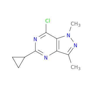 1H-Pyrazolo[4,3-d]pyrimidine, 7-chloro-5-cyclopropyl-1,3-dimethyl-