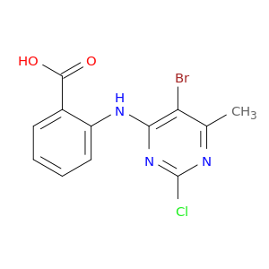 Benzoic acid, 2-[(5-bromo-2-chloro-6-methyl-4-pyrimidinyl)amino]-