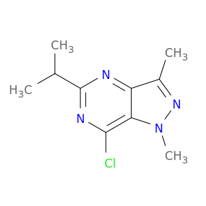 1H-Pyrazolo[4,3-d]pyrimidine, 7-chloro-1,3-dimethyl-5-(1-methylethyl)-