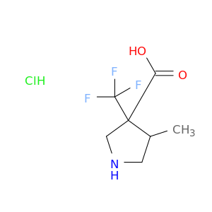 4-methyl-3-(trifluoromethyl)pyrrolidine-3-carboxylic acid;hydrochloride