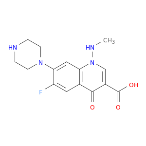 3-Quinolinecarboxylicacid, 6-fluoro-1,4-dihydro-1-(methylamino)-4-oxo-7-(1-piperazinyl)-