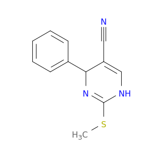 5-Pyrimidinecarbonitrile, 1,4-dihydro-2-(methylthio)-4-phenyl-