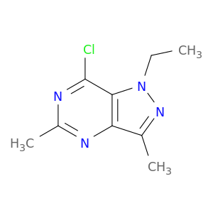 1H-Pyrazolo[4,3-d]pyrimidine, 7-chloro-1-ethyl-3,5-dimethyl-