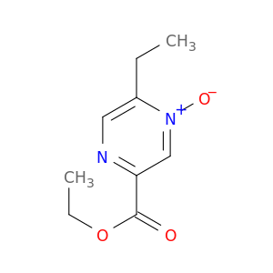 Pyrazinecarboxylic acid, 5-ethyl-, ethyl ester, 4-oxide
