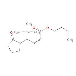 2-Butenoic acid, 4-(2-oxocyclopentyl)-4-(trimethylsilyl)-, butyl ester
