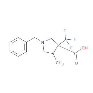 1-benzyl-4-methyl-3-(trifluoromethyl)pyrrolidine-3-carboxylic acid