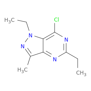 1H-Pyrazolo[4,3-d]pyrimidine, 7-chloro-1,5-diethyl-3-methyl-
