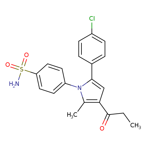 4-[5-(4-氯苯基)-2-甲基-3-(1-氧代丙基)-1H-吡咯-1-基]苯磺酰胺