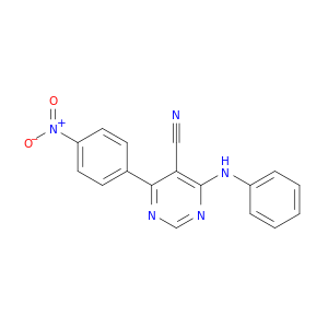 5-Pyrimidinecarbonitrile, 4-(4-nitrophenyl)-6-(phenylamino)-