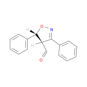 4-Isoxazolecarboxaldehyde, 4,5-dihydro-3,5-diphenyl-, trans-
