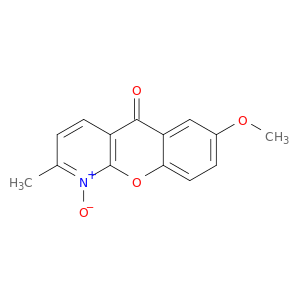 5H-[1]Benzopyrano[2,3-b]pyridin-5-one, 7-methoxy-2-methyl-, 1-oxide
