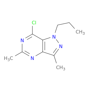 1H-Pyrazolo[4,3-d]pyrimidine, 7-chloro-3,5-dimethyl-1-propyl-