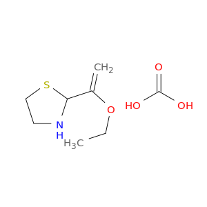 Carbonic acid, compd. with 2-(1-ethoxyethenyl)thiazolidine (1:1)