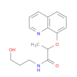 Propanamide, N-(3-hydroxypropyl)-2-(8-quinolinyloxy)-
