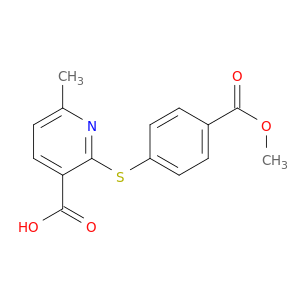 3-Pyridinecarboxylic acid, 2-[[4-(methoxycarbonyl)phenyl]thio]-6-methyl-