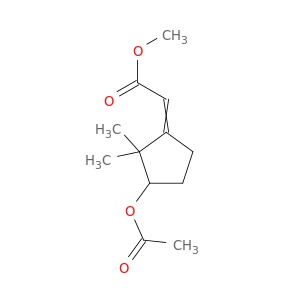 Acetic acid, [3-(acetyloxy)-2,2-dimethylcyclopentylidene]-, methyl ester