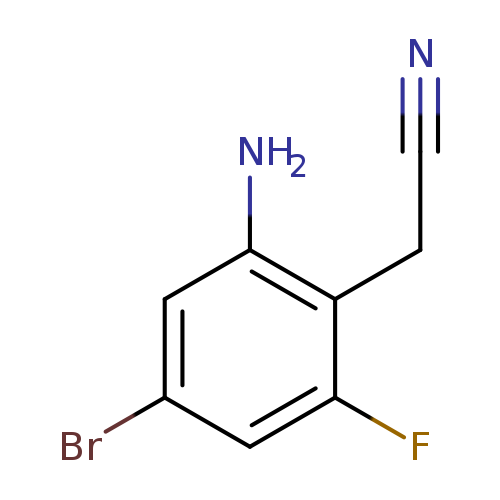 5-Bromo-2-cyanomethyl-3-fluoroanilin2-amino-4-bromo-6-fluoro-benzyl Cyanide