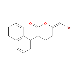 (e)-6-(溴甲基)-3-(萘-1-基)四氢-2H-吡喃-2-酮