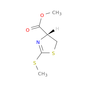 4-Thiazolecarboxylic acid, 4,5-dihydro-2-(methylthio)-, methyl ester, (R)-